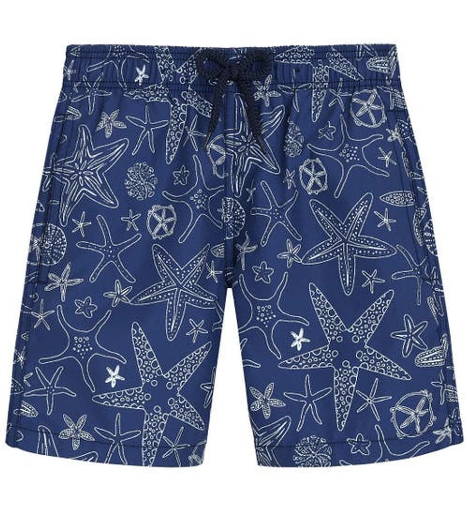 Vilebrequin Kids' Starlettes Bicolores Swim Trunks in Encre at Nordstrom