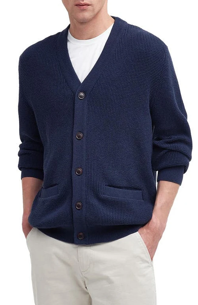 Barbour Howick Cotton Cardigan Navy at Nordstrom,