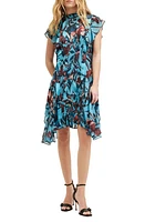 AllSaints Fleur Batu Handkerchief Hem Dress Lagoon Blue at Nordstrom, Us