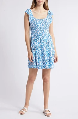 Lilly Pulitzer Jilly UPF 50+ Nautical Print Minidress Resort White Shell Collector at Nordstrom,