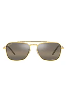 Ray-Ban New Caravan 58mm Polarized Square Sunglasses in Legend Gold /Grad Dark Brown at Nordstrom