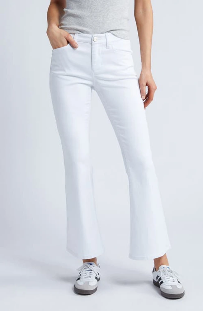 1822 Denim Mid Rise Flare Jeans White at Nordstrom,