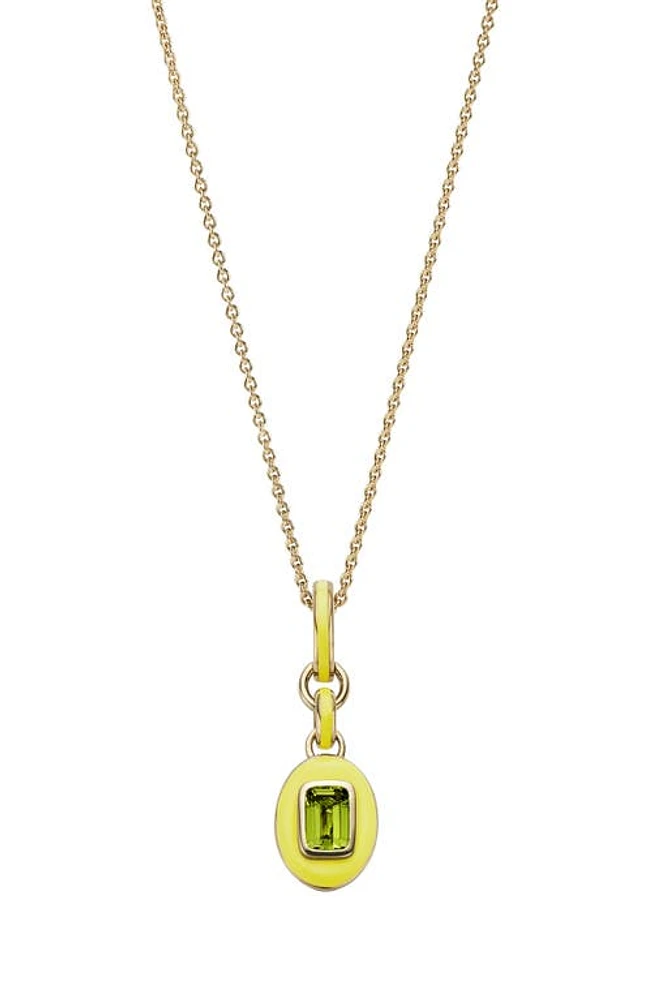 Cast The Stone Charm Necklace in Peridot at Nordstrom, Size 18