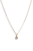 Set & Stones Birthstone Charm Pendant Necklace in Gold /March at Nordstrom