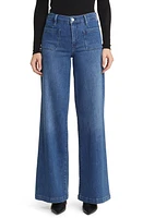 FRAME Wide Leg Stretch Denim Jeans Temple Clean at Nordstrom,