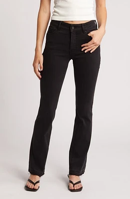 Prosperity Denim Release Hem Bootcut Jeans Black at Nordstrom,