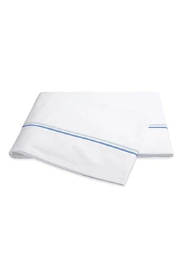 Matouk Essex 350 Thread Count Flat Sheet in Azure at Nordstrom