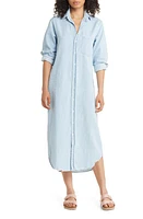 Frank & Eileen Rory Long Sleeve Cotton Shirtdress Classic Blue Tattered Wash at Nordstrom,