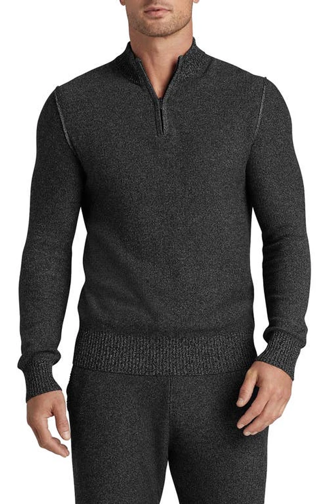 Tommy John Quarter Zip Cotton Blend Sweater at Nordstrom,