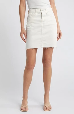 AG Erin Raw Hem Denim Miniskirt Powder at Nordstrom,