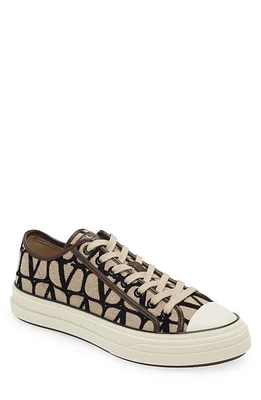 Valentino Garavani VLOGO Toile Low Top Sneaker 6Zn Naturale Nero Fondant at Nordstrom,