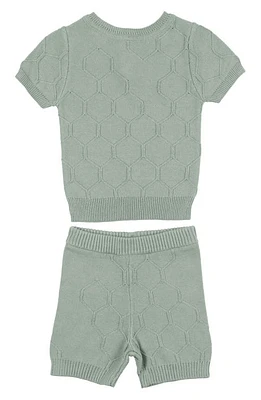 Manière Honeycomb Knit & Shorts Set Sage at Nordstrom,