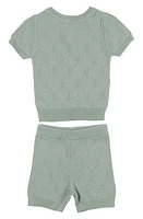 Manière Honeycomb Knit & Shorts Set Sage at Nordstrom,