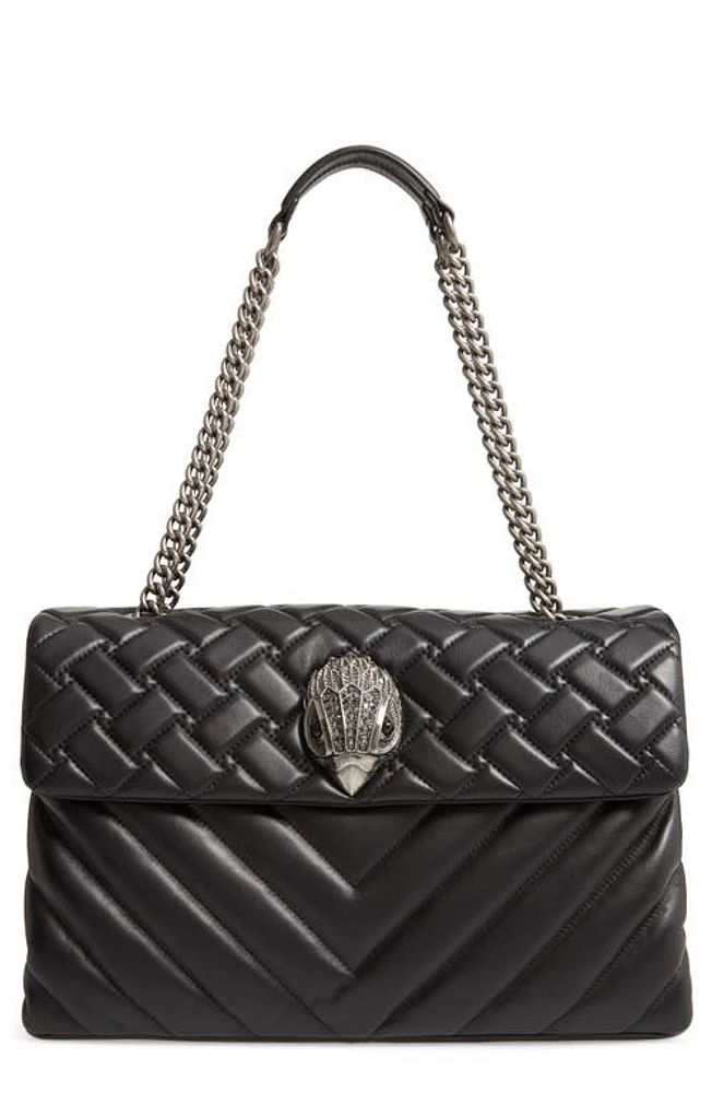 Kurt Geiger London Extra Extra Large Kensington Leather Shoulder Bag in Black at Nordstrom