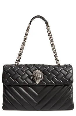 Kurt Geiger London Extra Extra Large Kensington Leather Shoulder Bag in Black at Nordstrom