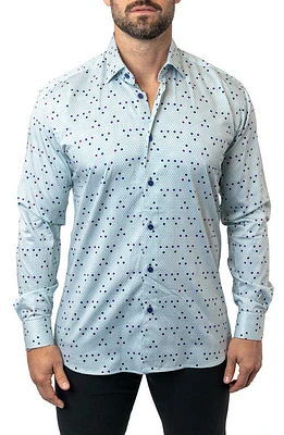 Maceoo Fibonacci Stretchminecraft Performance Button-Up Shirt White at Nordstrom,