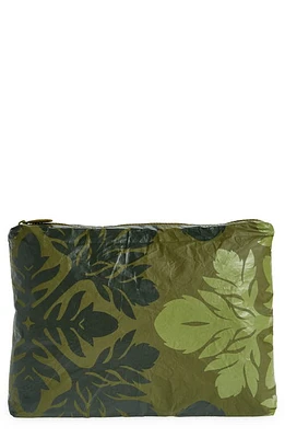 Aloha Collection Medium Water Resistant Tyvek Zip Pouch in Mauka/Olive at Nordstrom