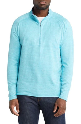 Peter Millar Maven Performance Quarter Zip Pullover Reef Blue at Nordstrom,