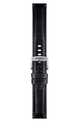 Tissot 20mm Leather Watch Strap in Black at Nordstrom