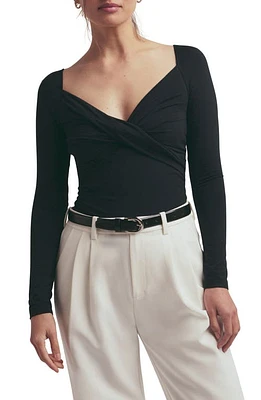 Favorite Daughter The Rose Long Sleeve Knit Top Black at Nordstrom,