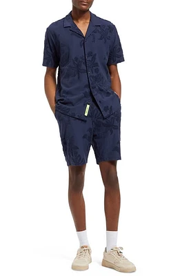 Scotch & Soda Jacquard Terry Cloth Shorts in Navy Blue at Nordstrom, Size Small