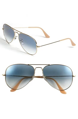 Ray-Ban 58mm Aviator Sunglasses in Gold/Blue Gradient at Nordstrom