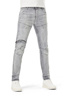 G-STAR 5620 3D Zip Knee Distressed Skinny Jeans Vintage Oreon Grey Destroyed at Nordstrom, X