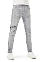 G-STAR 5620 3D Zip Knee Distressed Skinny Jeans Vintage Oreon Grey Destroyed at Nordstrom, X