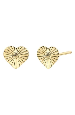 Bony Levy 14K Gold Heart Stud Earrings in 14K Yellow Gold at Nordstrom