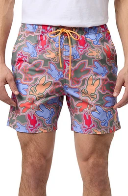 Psycho Bunny Jackson Swim Trunks in Serenity at Nordstrom, Size Large