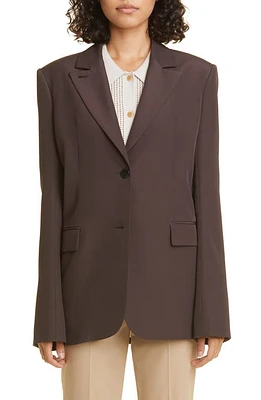 Maria McManus Peaked Lapel Blazer Chocolate at Nordstrom,