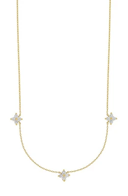 Bony Levy Rita Floral Diamond Station Necklace in 18K Yellow Gold at Nordstrom