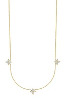 Bony Levy Rita Floral Diamond Station Necklace in 18K Yellow Gold at Nordstrom