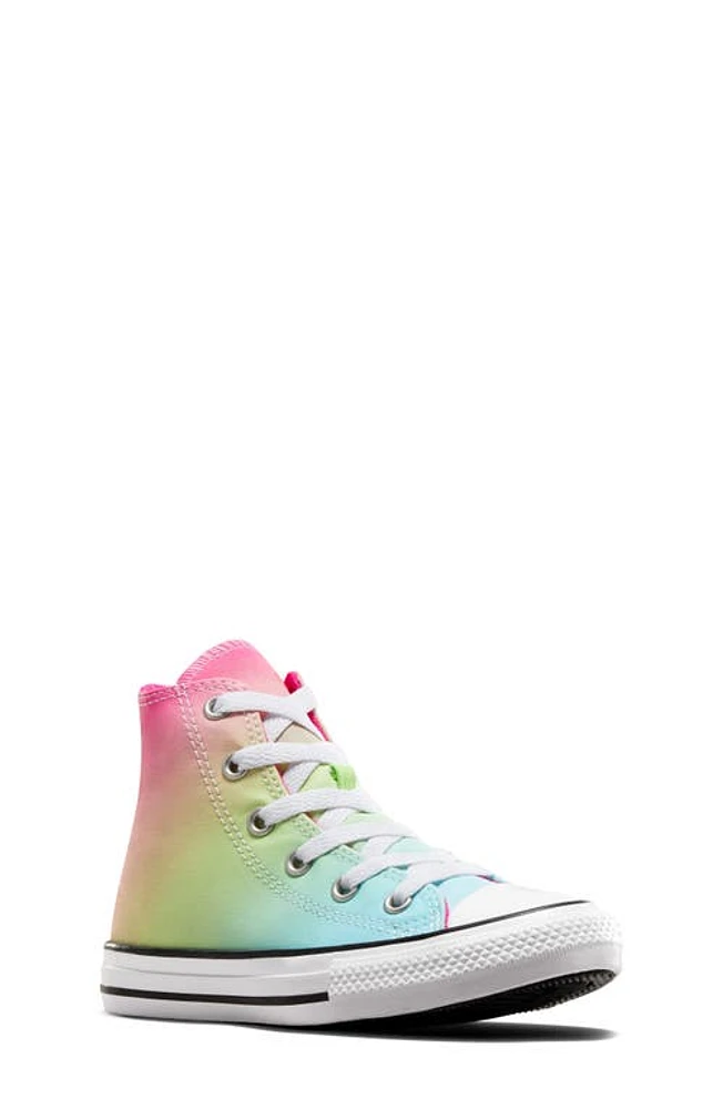 Converse Kids' Chuck Taylor All Star High Top Sneaker Triple Cyan/Chaos Fuchsia at Nordstrom, M