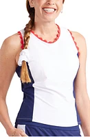 KINONA Scallop Accent Racerback Performance Pickleball Tank White at Nordstrom,