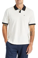 Brixton Pipe Trim Short Sleeve Polo Off White/Black at Nordstrom,