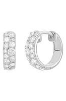 Bony Levy Audrey Diamond Huggie Hoop Earrings in 18K White Gold at Nordstrom