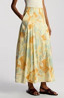 A. L.C. Eve Pleated Linen Blend Maxi Skirt at Nordstrom,