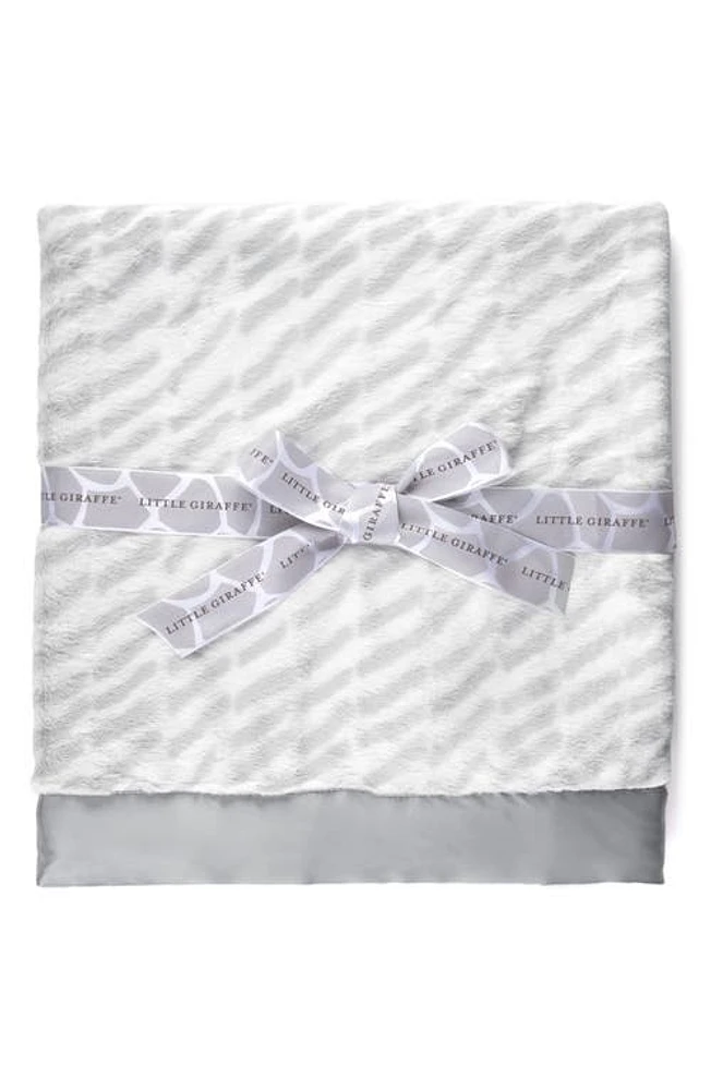 Little Giraffe Luxe Dash Baby Blanket in Silver at Nordstrom