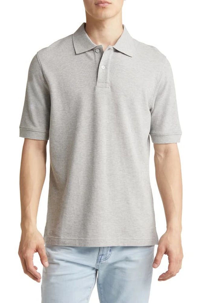 Scott Barber Men's Short Sleeve Pima Cotton Piqué Polo Grey Heather at Nordstrom,