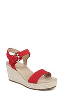 Naturalizer Stella Platform Wedge Sandal Crantini Red Nubuck at Nordstrom,