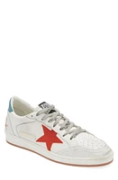 Golden Goose Ball Star Low Top Sneaker White/Ginger/Smoke Blue at Nordstrom,