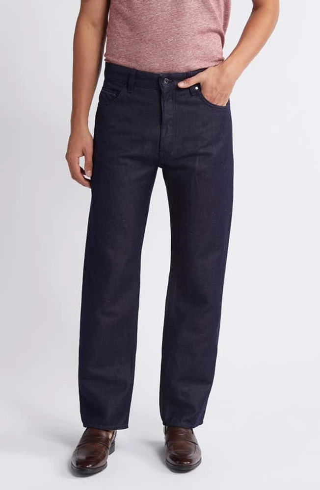 BOSS Westwego Cotton & Linen Pants Dark Blue at Nordstrom, X 32