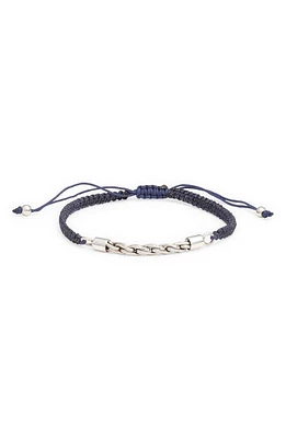 Caputo & Co. Rope Chain Macramé Bracelet in Dark Navy at Nordstrom