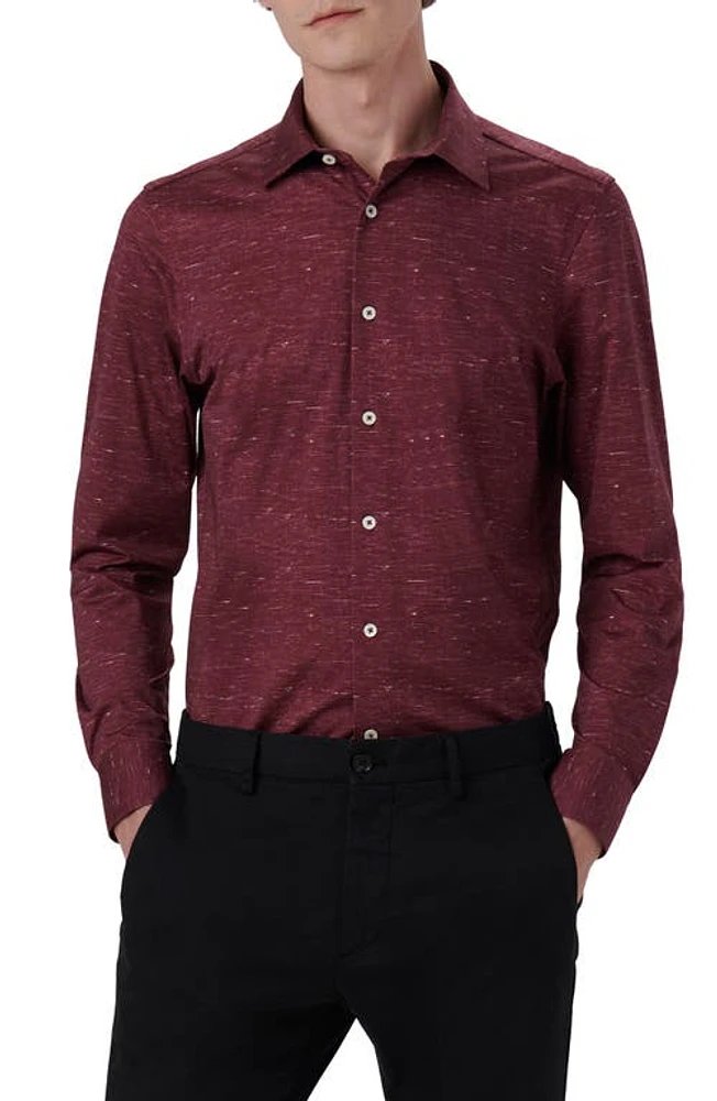 Bugatchi James OoohCotton Mélange Print Button-Up Shirt at Nordstrom,