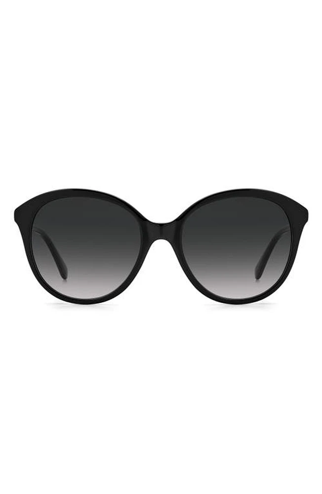 Kate Spade New York briag 55mm cat eye sunglasses in Black /Grey Shaded at Nordstrom