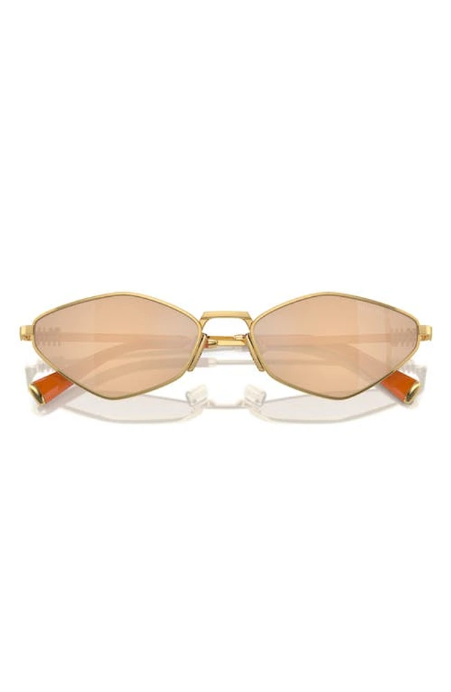 Miu Miu 56mm Irregular Sunglasses in Silver Mirror at Nordstrom