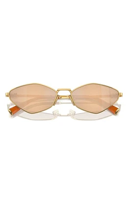 Miu Miu 56mm Irregular Sunglasses in Silver Mirror at Nordstrom