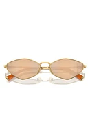 Miu Miu 56mm Irregular Sunglasses in Silver Mirror at Nordstrom