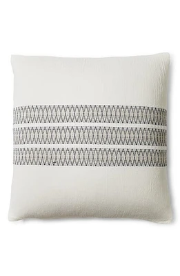 Coyuchi Coast Organic Cotton Sham in Soft White W/deep Graphite at Nordstrom